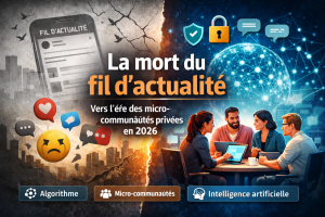 Lire la suite à propos de l’article La mort du fil d’actualité : vers l’ère des micro-communautés privées en 2026
