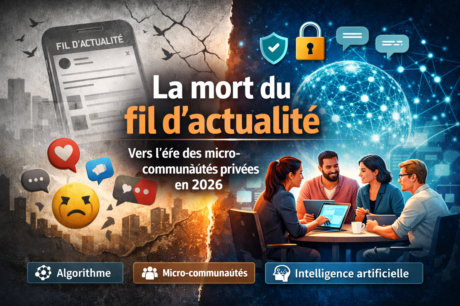 You are currently viewing La mort du fil d’actualité : vers l’ère des micro-communautés privées en 2026