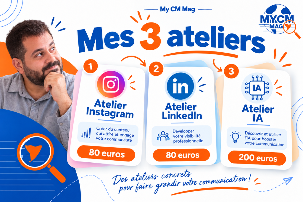 Mes 3 ateliers communication